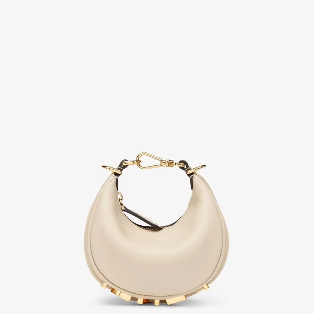 Fendi Miniature Taschen<Anhanger Aus Leder In Beige