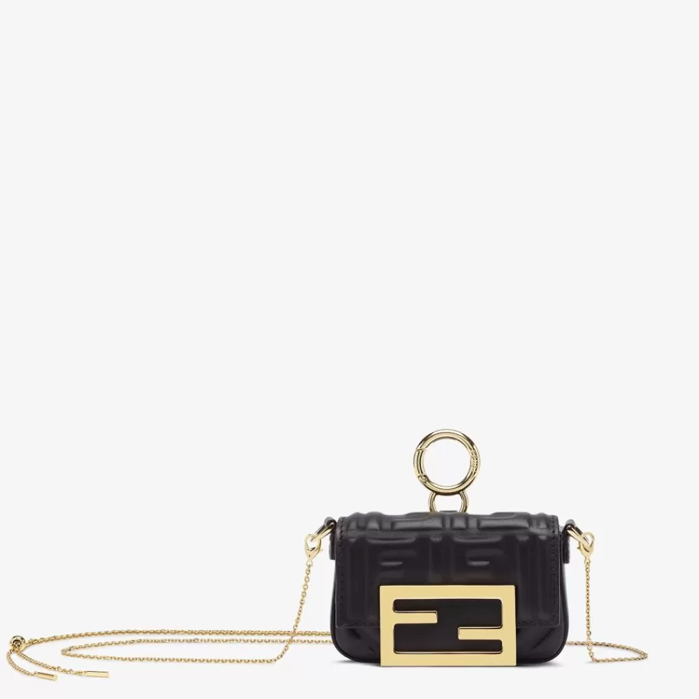 Fendi Miniature Taschen<Anhanger Aus Nappaleder In Schwarz