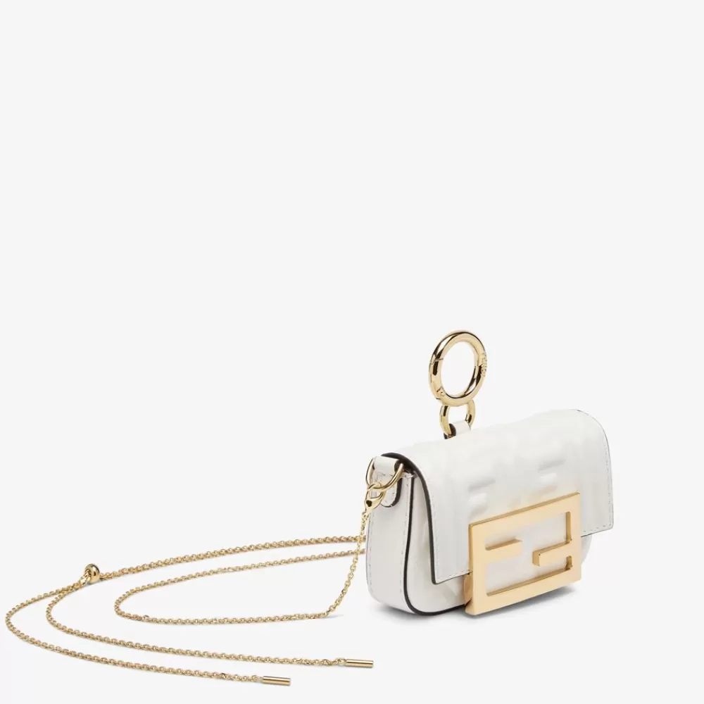 Fendi Miniature Taschen<Anhanger Aus Nappaleder In Weis