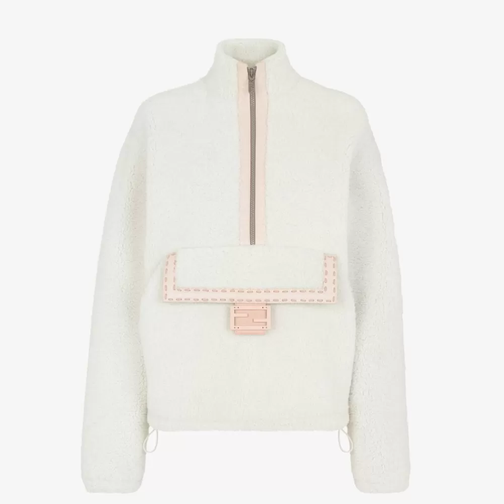Fendi Mantel Und Oberbekleidung<Anorak Aus Shearling In Weis