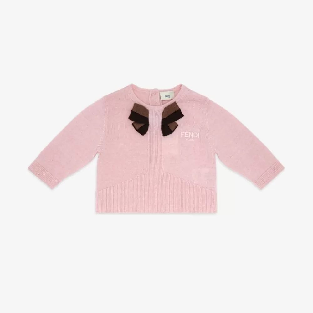 Fendi Baby Madchen<Baby-Cardigan Aus Strick In Rosa