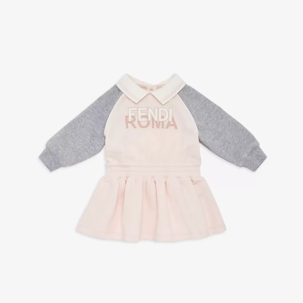 Fendi Baby Madchen<Baby-Kleid Aus Sweatjersey Mit Stickerei