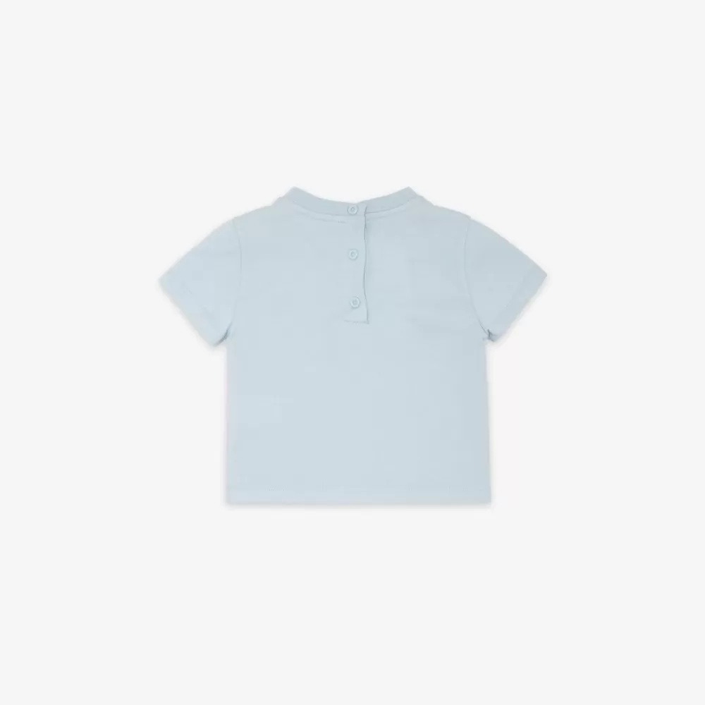 Fendi Baby Madchen<Baby-T-Shirt Aus Jersey In Himmelblau