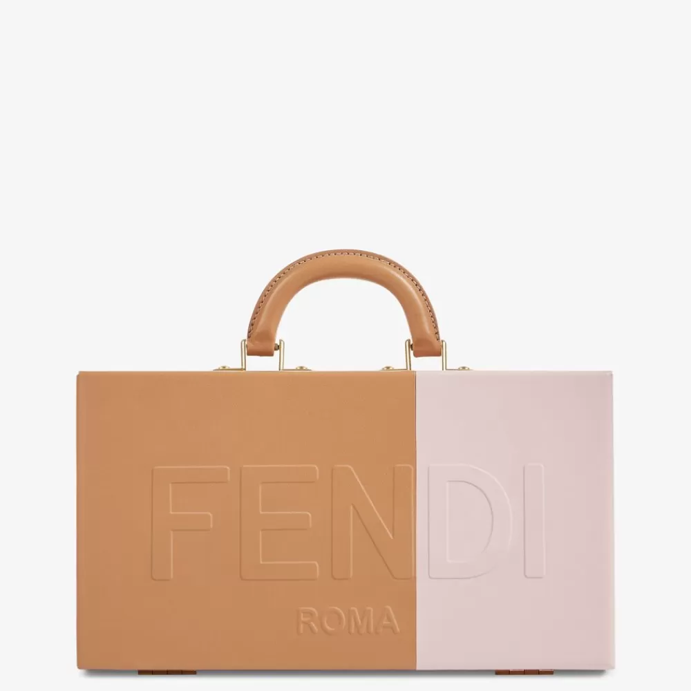 Fendi Lifestyle<Backgammon Schachtel Aus Zweifarbigem Nappaleder