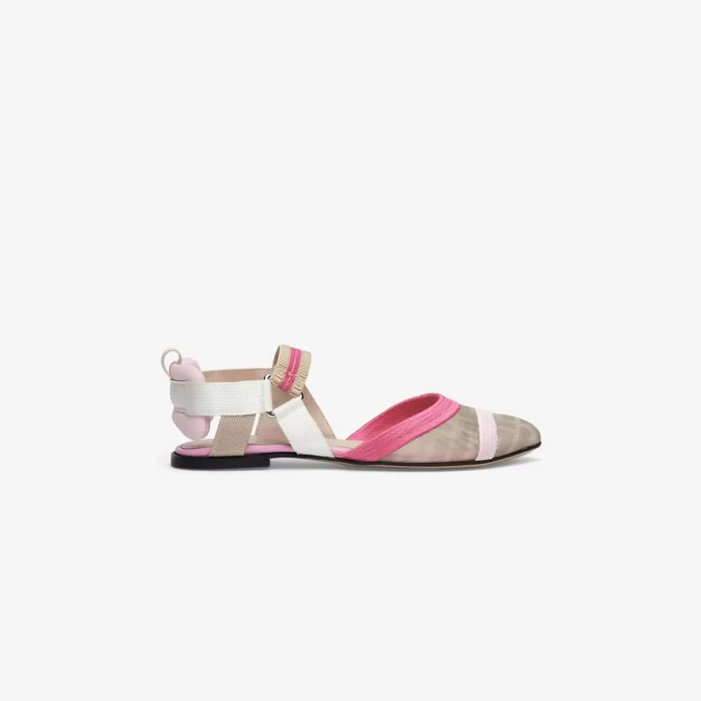 Fendi Schuhe<Ballerina Colibri Mit Logo In Rosa Und Fuchsiafarben