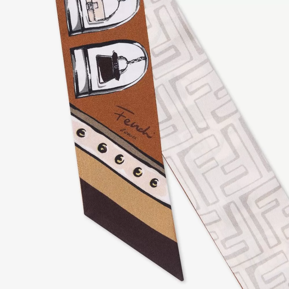 Fendi Haar-Accessoires<Bandeau Aus Seide In Braun