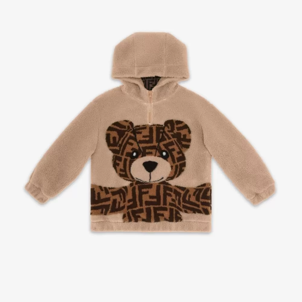 Fendi Ready To Wear<Baren-Sweatshirt Aus Wolle In Beige
