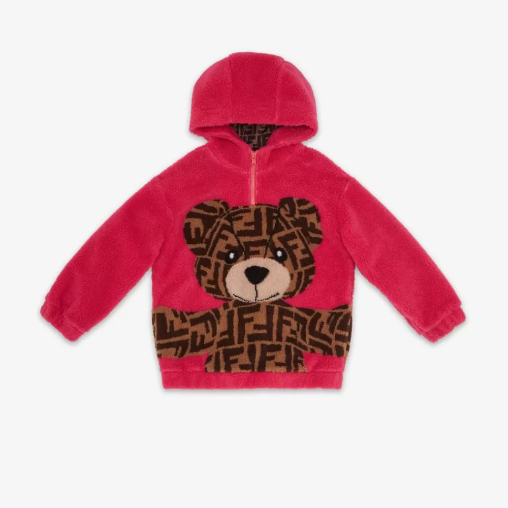 Fendi Ready To Wear<Baren-Sweatshirt Aus Wolle In Fuchsiafarben