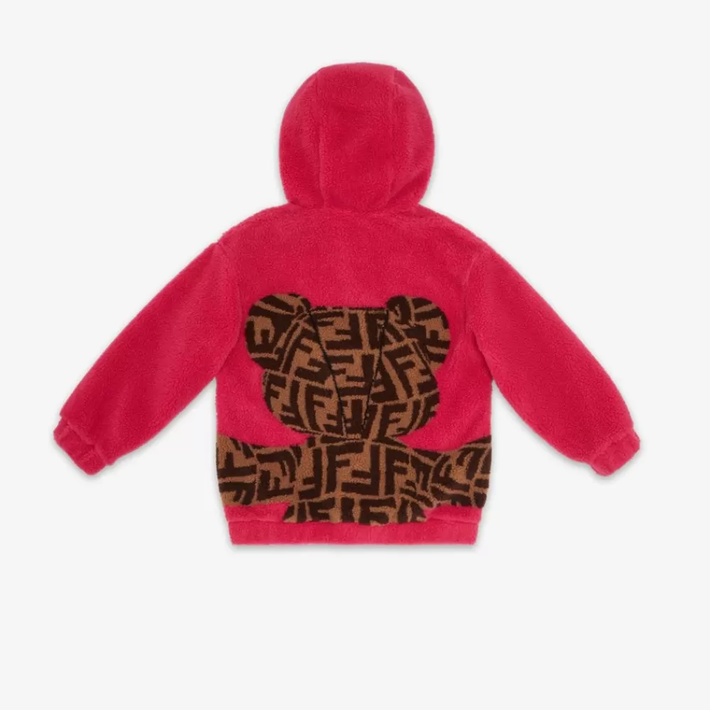 Fendi Ready To Wear<Baren-Sweatshirt Aus Wolle In Fuchsiafarben