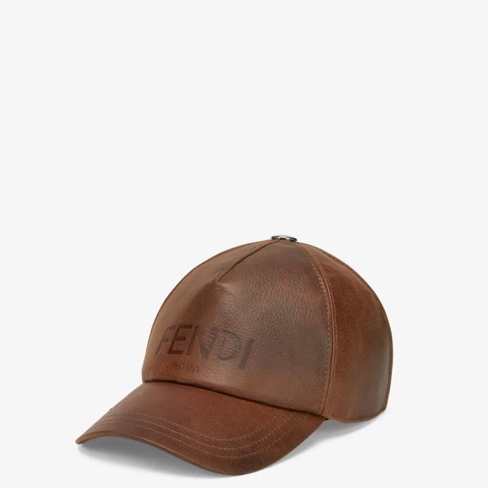 Fendi Mutzen Und Handschuhe<Baseballcap Aus Seide In Braun