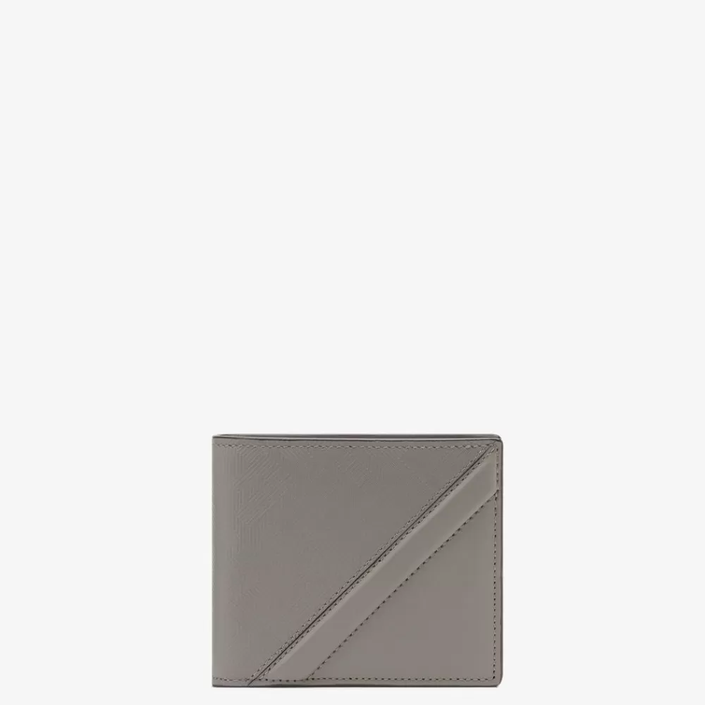 Fendi Portemonnaies<Bi-Fold-Portemonnaie Aus Leder In Grau