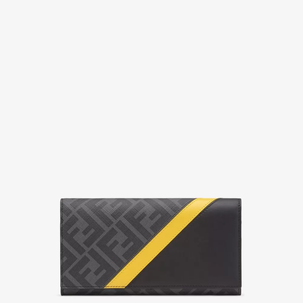 Fendi Portemonnaies<Bifold-Portemonnaie Aus Stoff In Grau