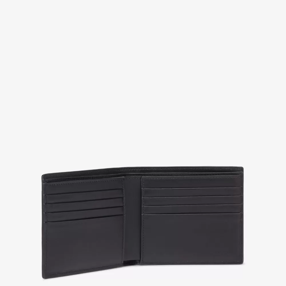 Fendi Portemonnaies<Bifold-Portemonnaie Aus Strausenleder In Grau