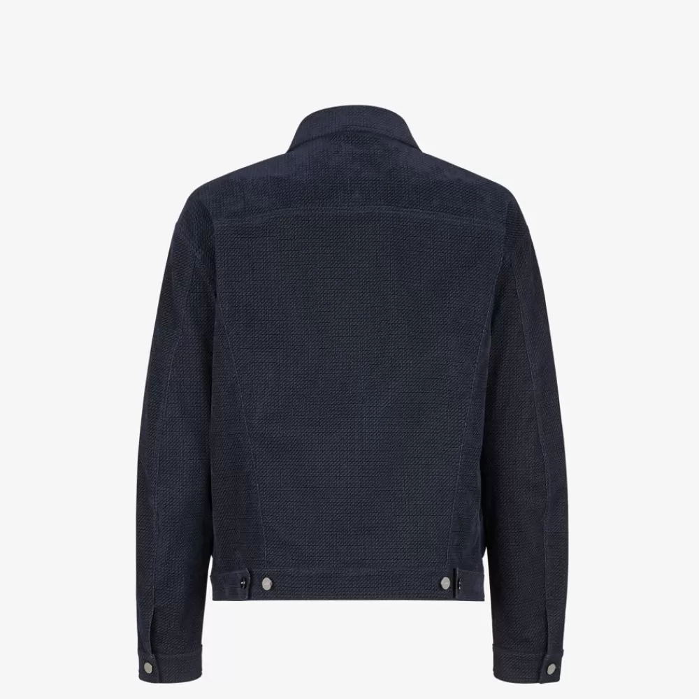 Fendi Mantel Und Oberbekleidung<Blouson Aus Blauem Denim