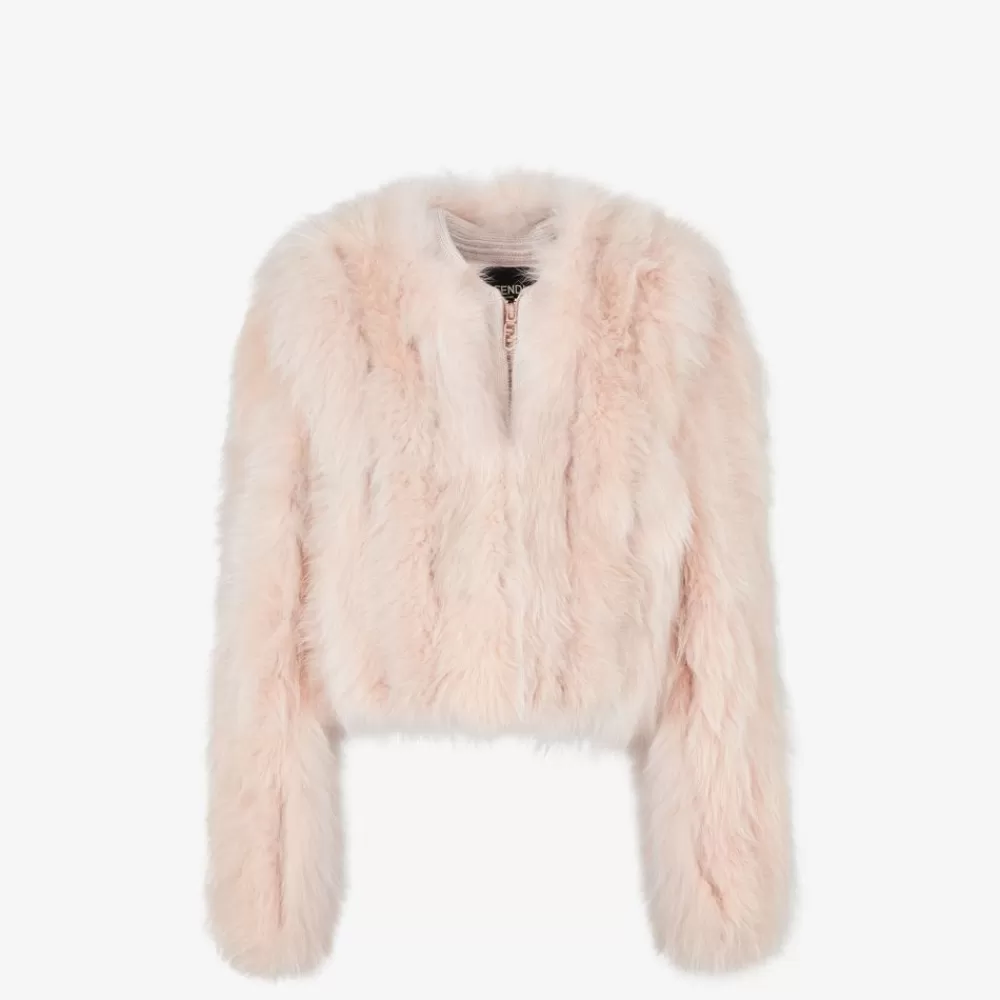 Fendi Mantel Und Oberbekleidung<Blouson Aus Fuchspelz In Rosa