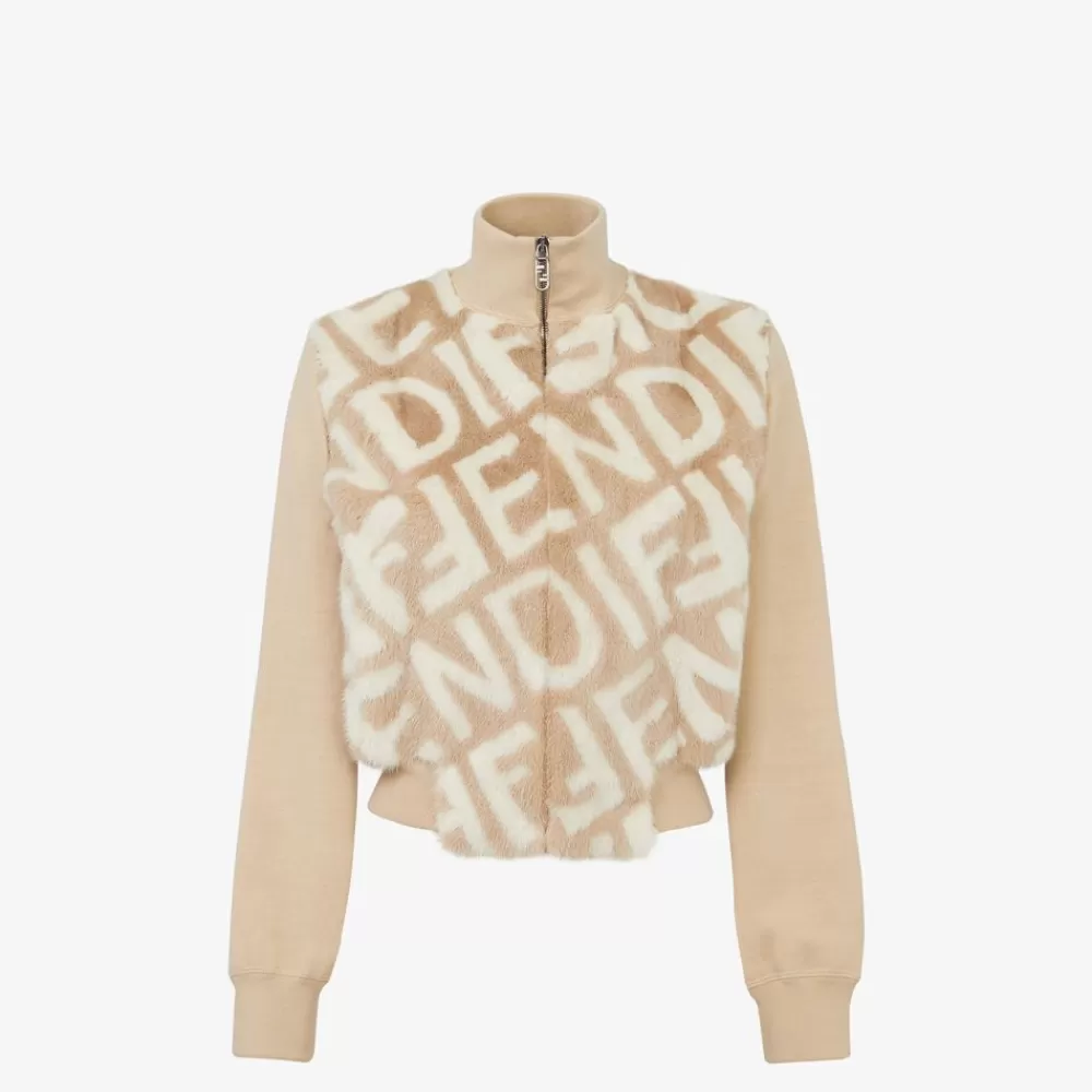 Fendi Mantel Und Oberbekleidung<Blouson Aus Nerzpelz In Beige