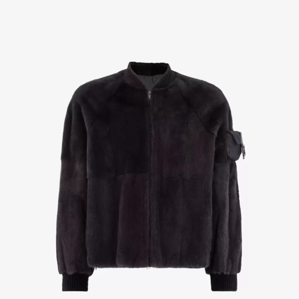 Fendi Mantel Und Oberbekleidung<Blouson Aus Nerzpelz In Schwarz
