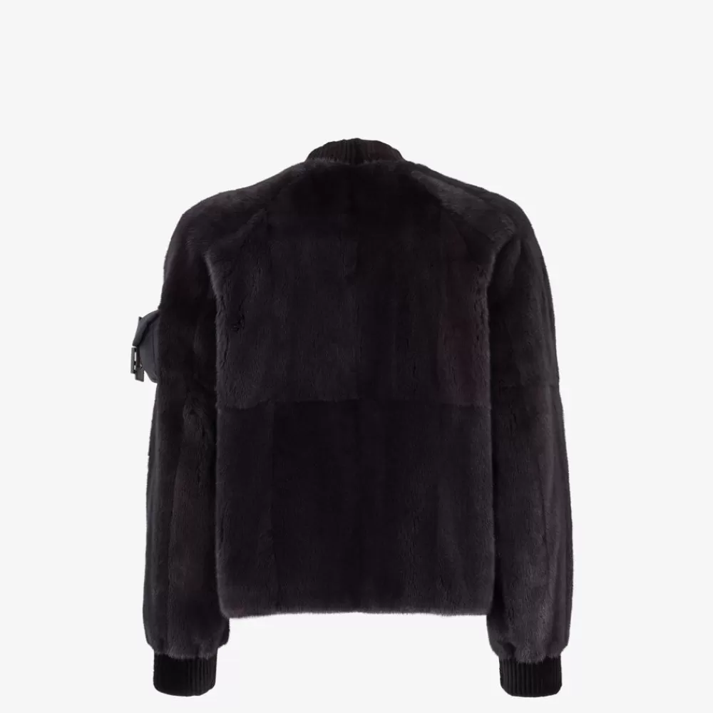 Fendi Mantel Und Oberbekleidung<Blouson Aus Nerzpelz In Schwarz