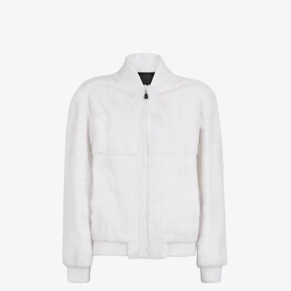 Fendi Mantel Und Oberbekleidung<Blouson Aus Nerzpelz In Weis