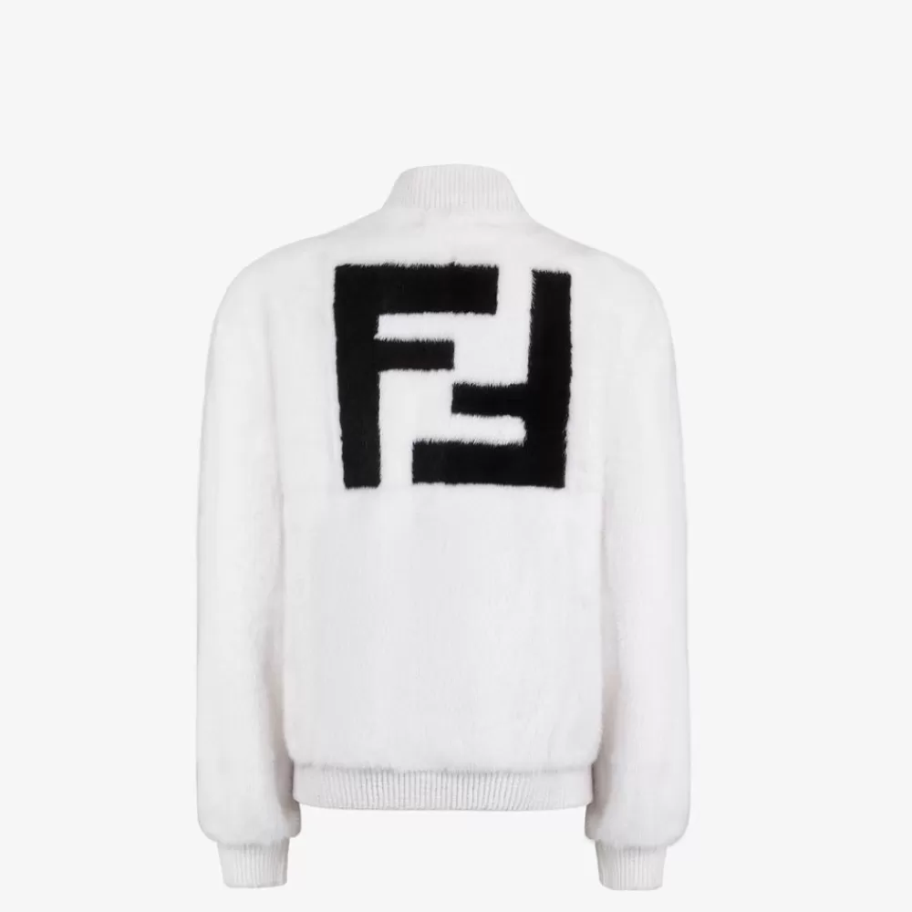 Fendi Mantel Und Oberbekleidung<Blouson Aus Nerzpelz In Weis