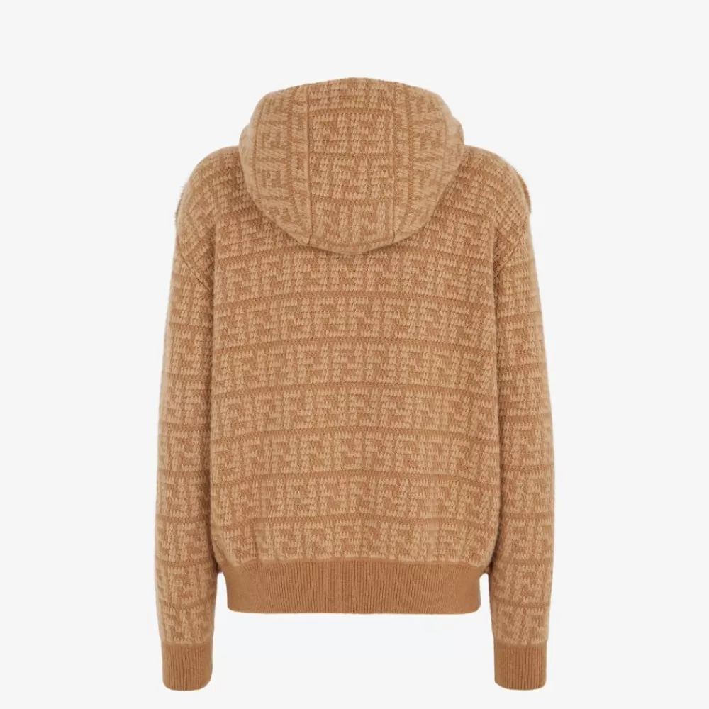 Fendi Mantel Und Oberbekleidung<Blouson Aus Nerzpelz Und Kaschmir In Braun