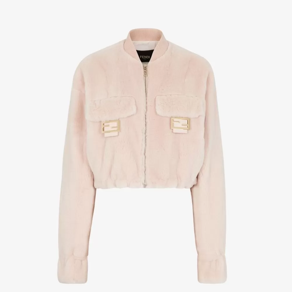 Fendi Mantel Und Oberbekleidung<Bomberjacke Aus Nerzpelz In Rosa