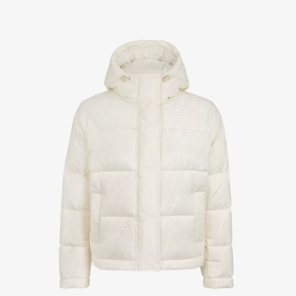 Fendi Mantel Und Oberbekleidung<Daunenjacke Aus Technischem Gewebe In Weis