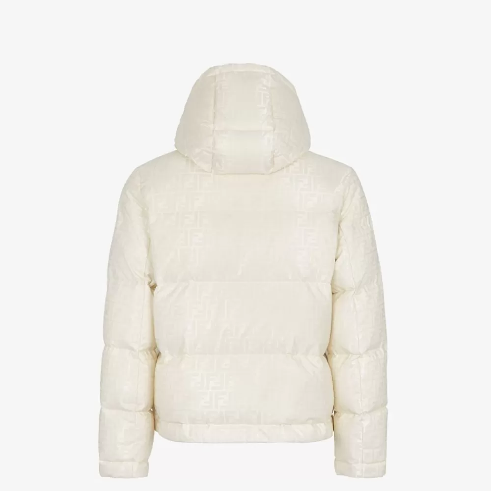 Fendi Mantel Und Oberbekleidung<Daunenjacke Aus Technischem Gewebe In Weis