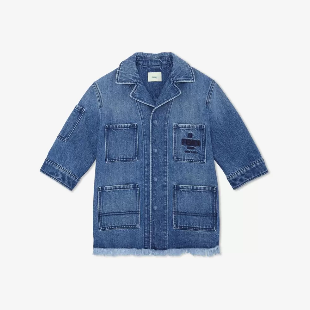 Fendi Ready To Wear< Roma Jacke Aus Denim