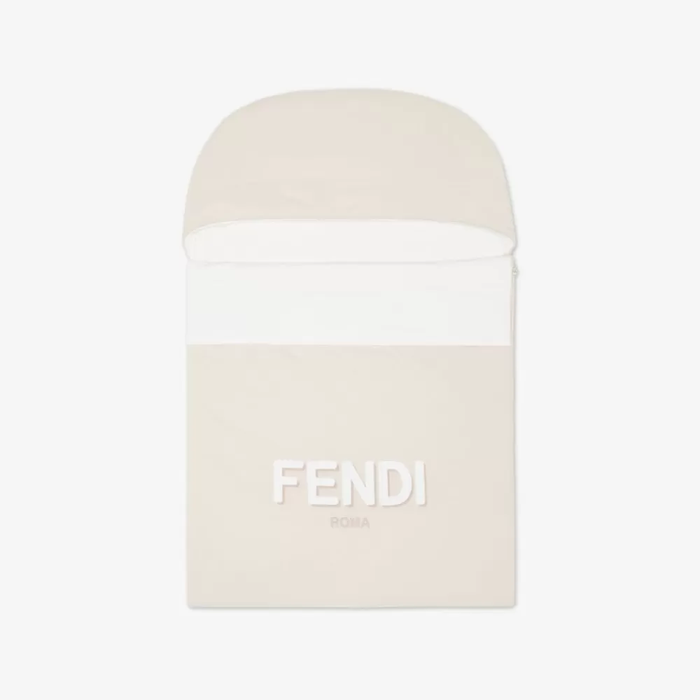Fendi Baby Madchen< Roma Schlafsack Aus Jersey In Beige