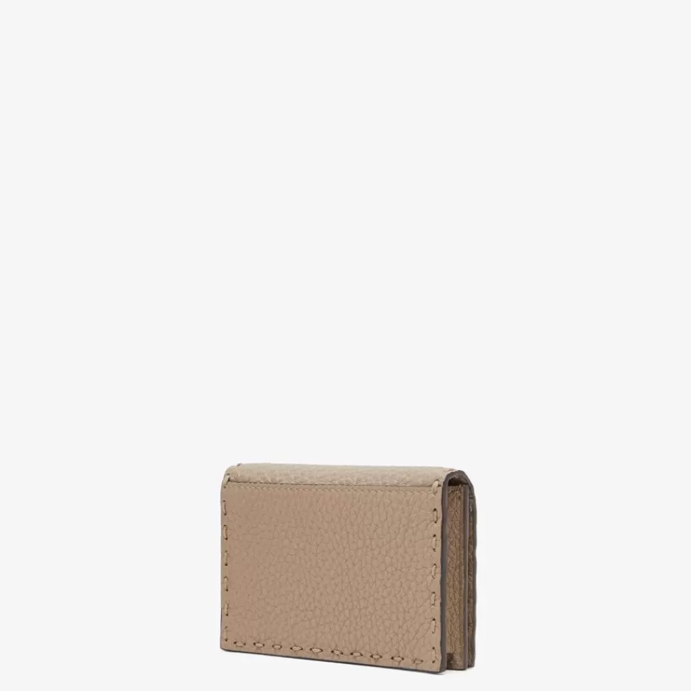 Fendi Kartenetuis Und Kleine Accessoires<Flaches Kartenetui Aus Leder In Beige