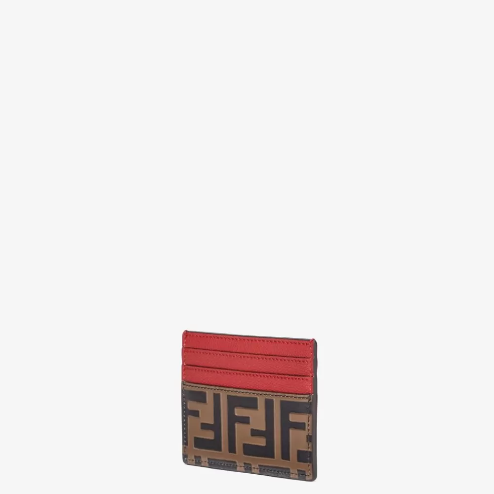 Fendi Kartenetuis Und Kleine Accessoires<Flaches Kartenetui Aus Leder In Rot