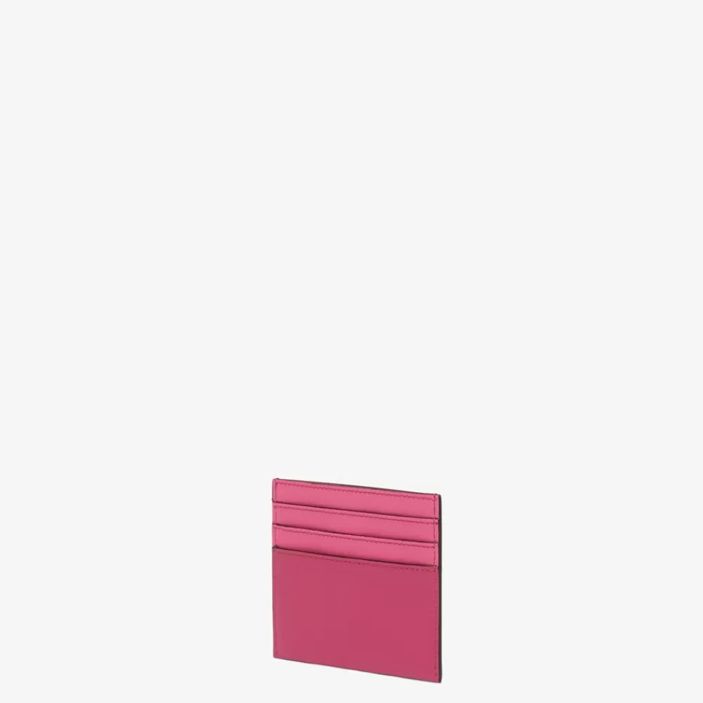 Fendi Kartenetuis Und Kleine Accessoires<Flaches Kartenetui Zweifarbigem Leder In Fuchsia Und Dunkelrosa