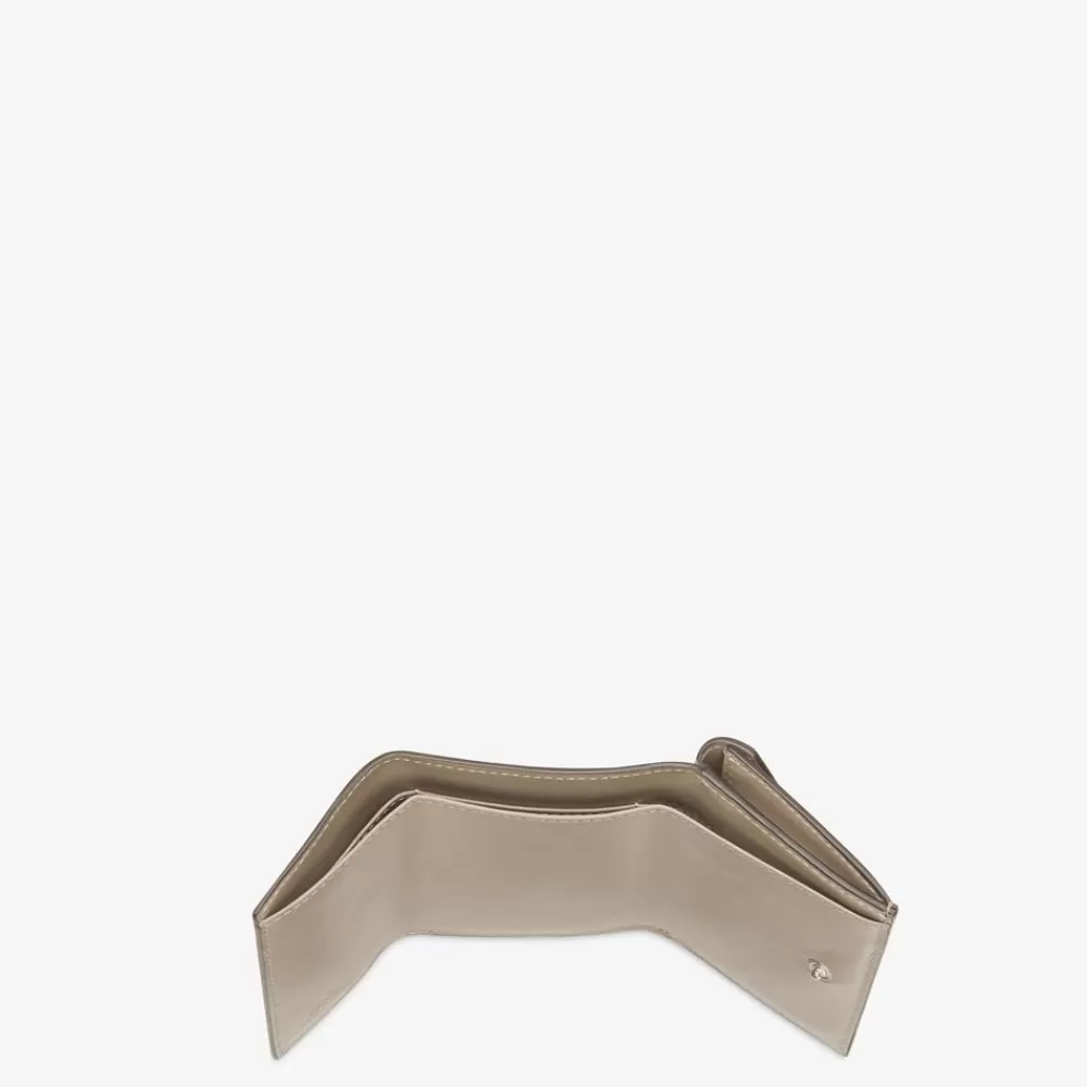 Fendi Portemonnaies Mit Tragekette<Geldborse Aus Zweifarbigem Leder In Rosa Und Taubengrau