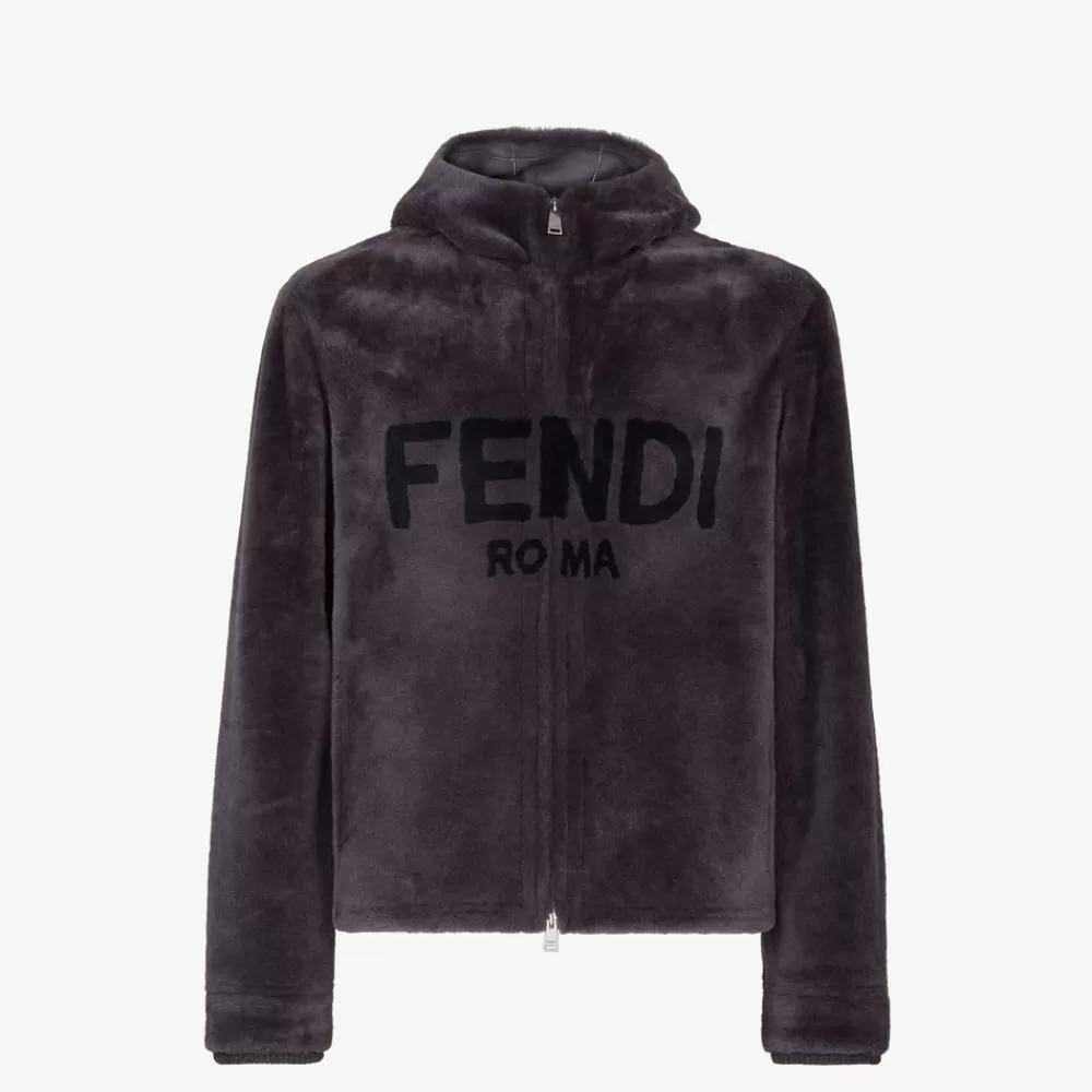 Fendi Mantel Und Oberbekleidung<Gilet Aus Shearling In Grau