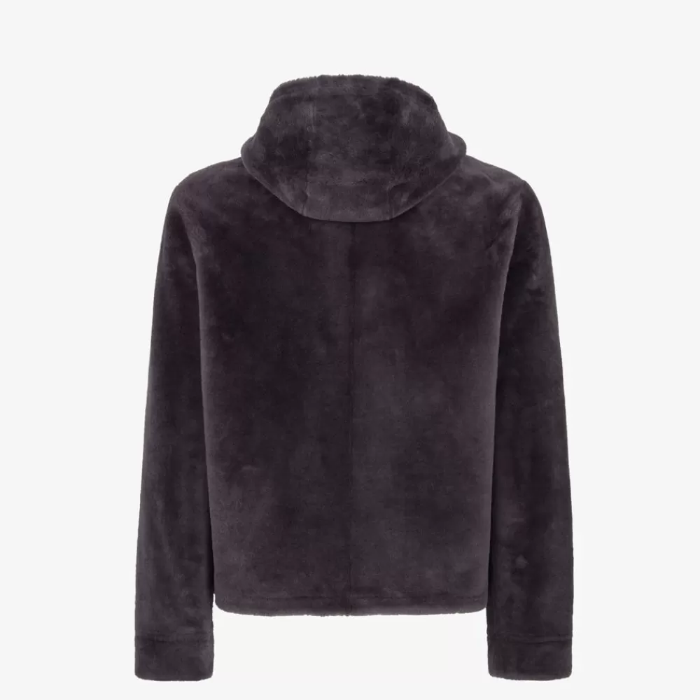 Fendi Mantel Und Oberbekleidung<Gilet Aus Shearling In Grau