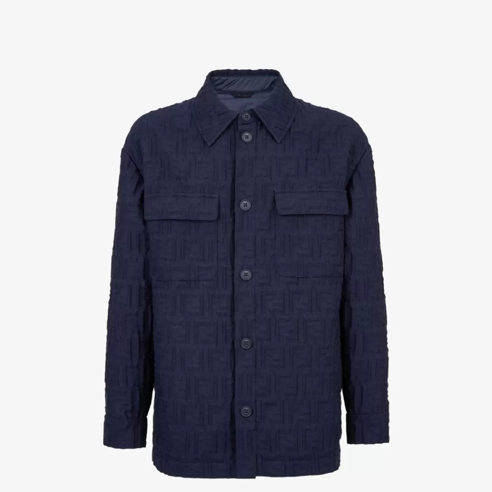 Fendi Mantel Und Oberbekleidung<Go-To Jacket Aus Baumwolle Und Nylon In Blau
