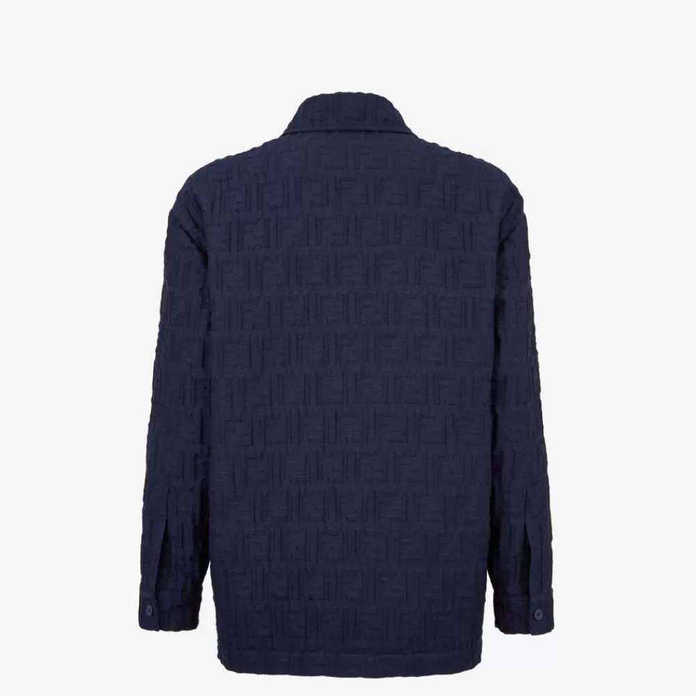 Fendi Mantel Und Oberbekleidung<Go-To Jacket Aus Baumwolle Und Nylon In Blau