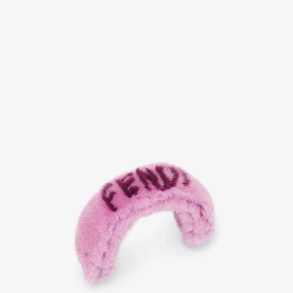 Fendi Schulterriemen & Taschenzubehor<Griffabdeckung Aus Nerzpelz In Rosa