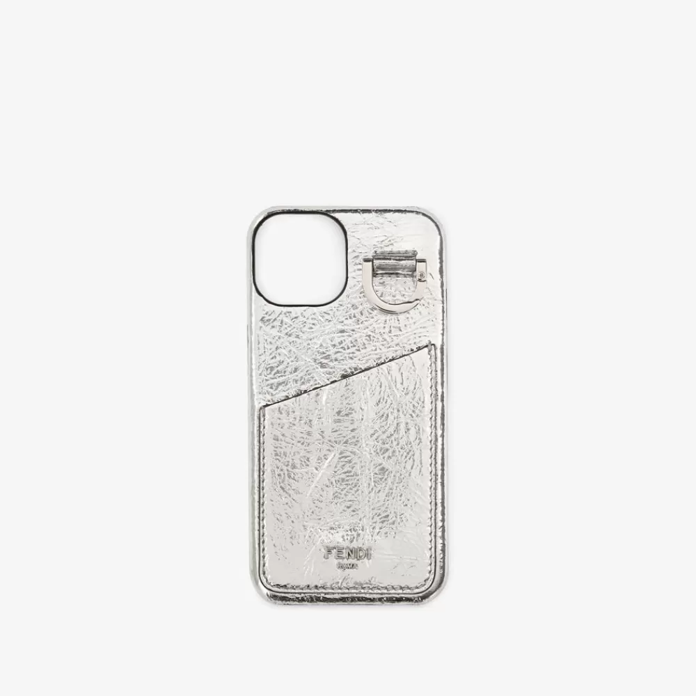 Fendi Handyhullen<Handyhulle Aus Leder In Silberfarben