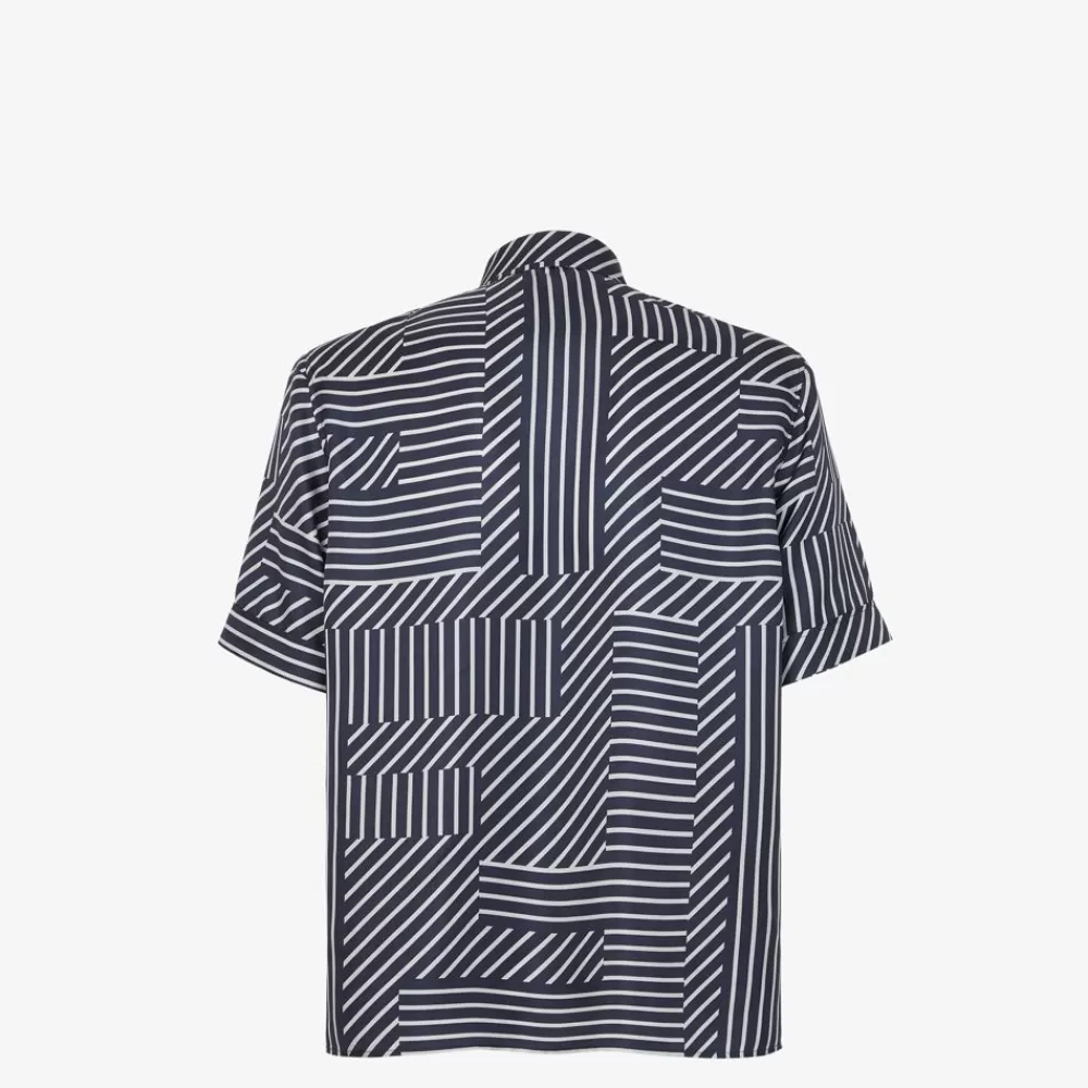 Fendi Hemden<Hemd Aus Seide In Blau