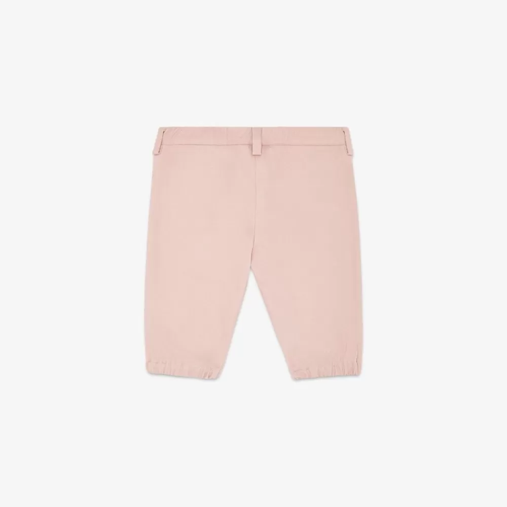 Fendi Baby Madchen<Hose Aus Rosafarbener Baumwolle Mit Logo-Detail
