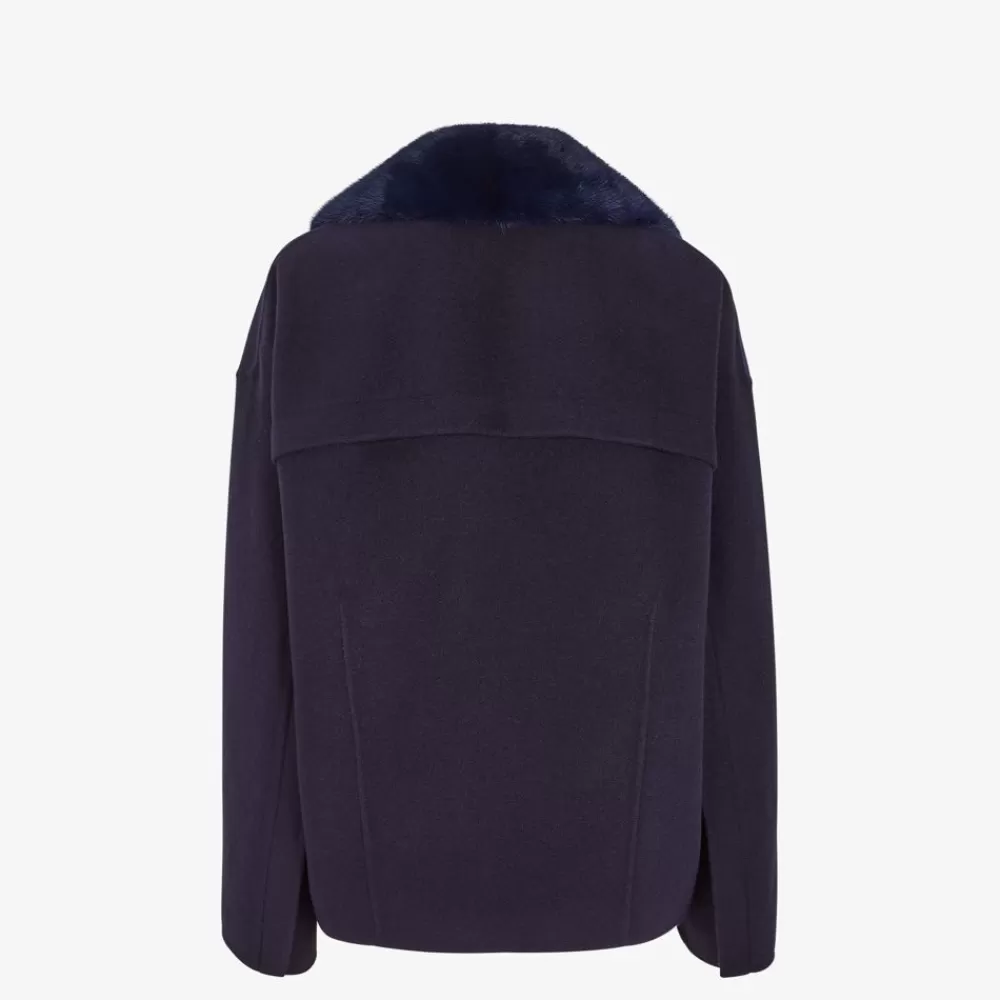 Fendi Mantel Und Oberbekleidung<Jacke Aus Kaschmir In Blau
