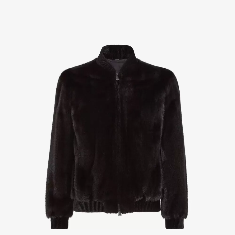 Fendi Mantel Und Oberbekleidung<Jacke Aus Nerzpelz In Schwarz