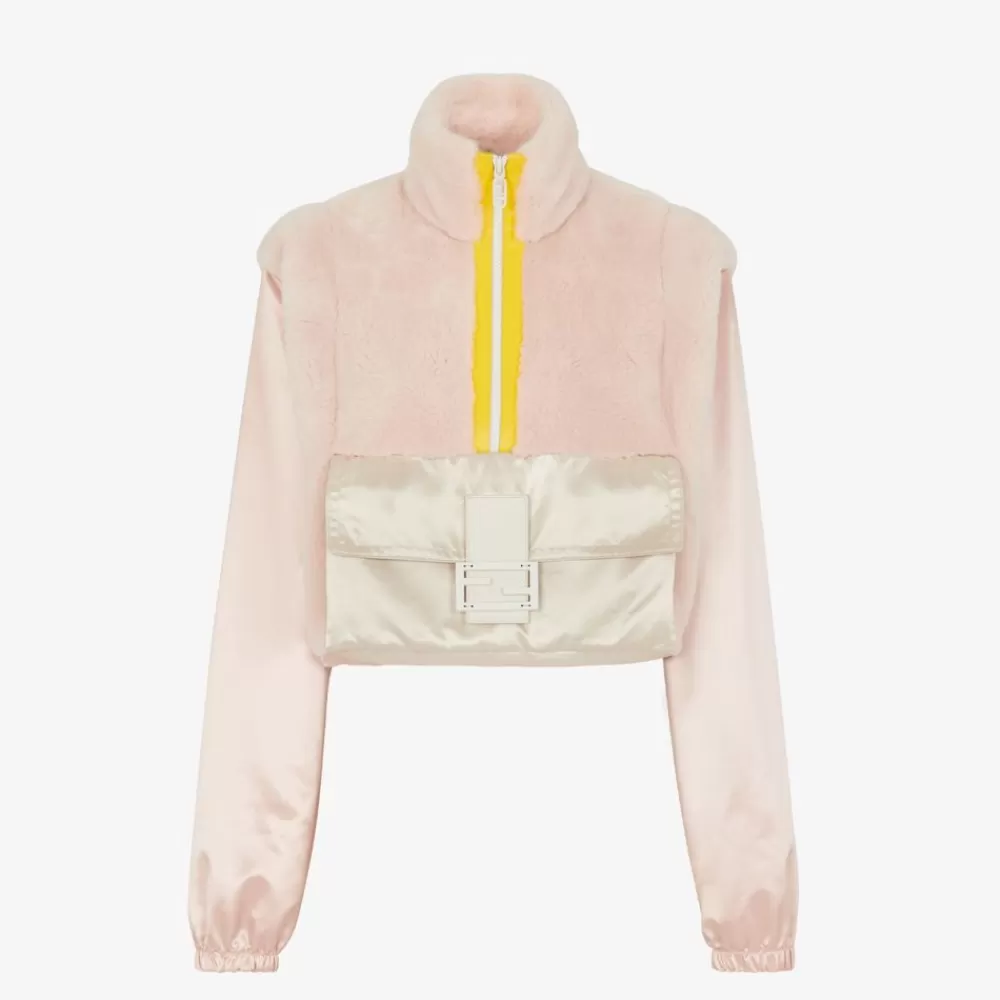 Fendi Mantel Und Oberbekleidung<Jacke Aus Nerzpelz Und Nylon In Rosa