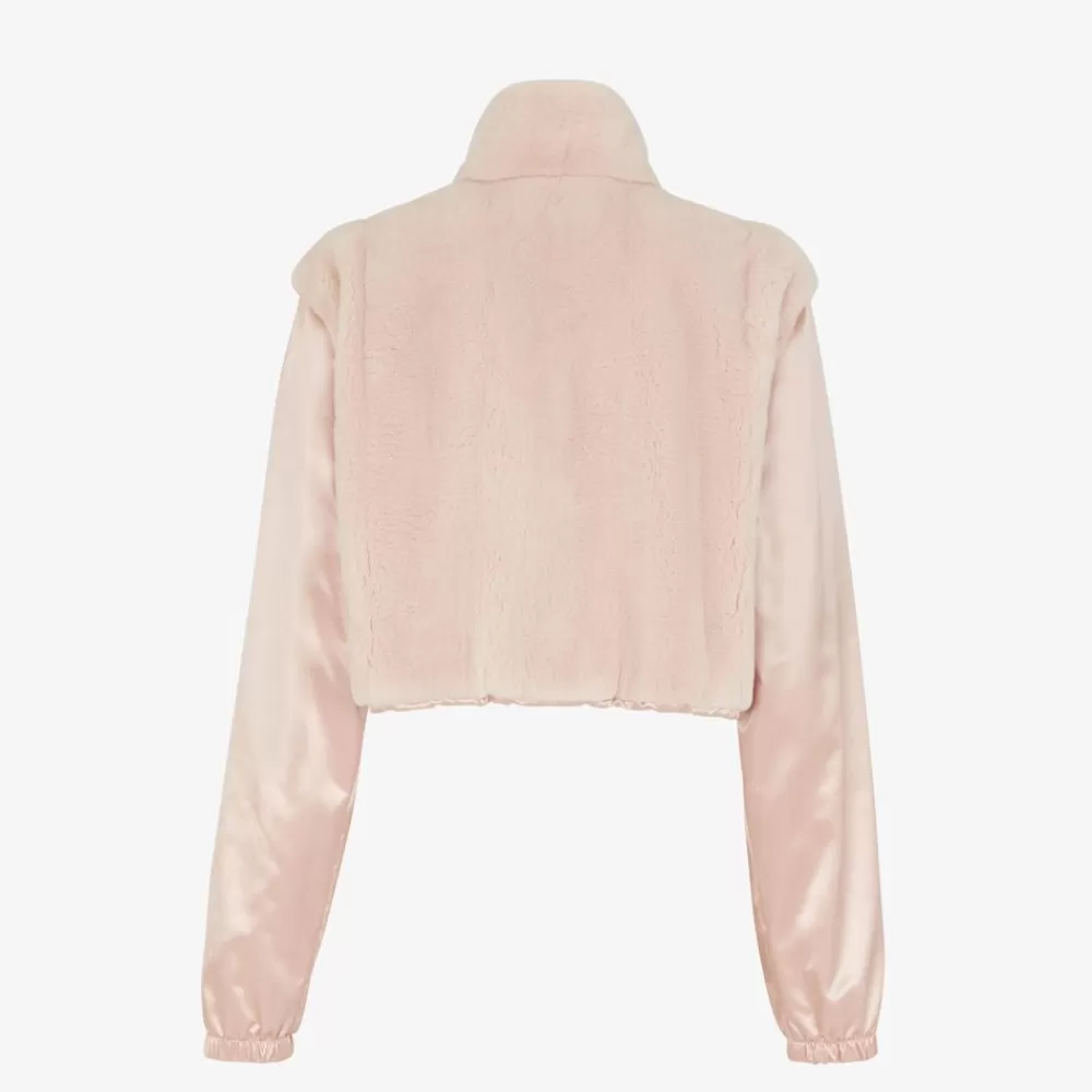 Fendi Mantel Und Oberbekleidung<Jacke Aus Nerzpelz Und Nylon In Rosa