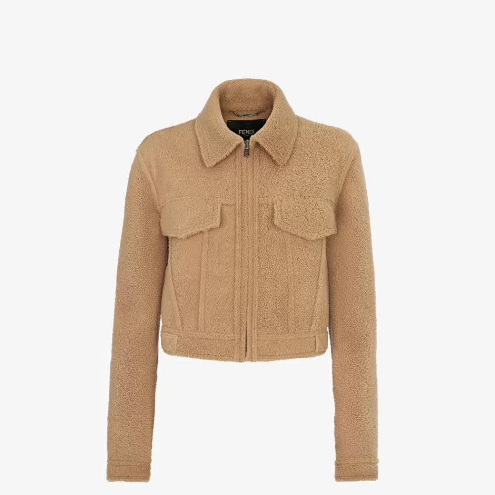 Fendi Mantel Und Oberbekleidung<Jacke Aus Shearling In Beige