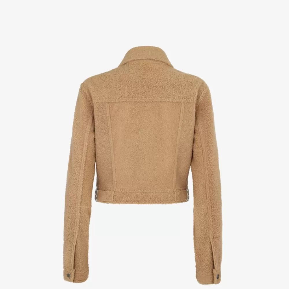 Fendi Mantel Und Oberbekleidung<Jacke Aus Shearling In Beige