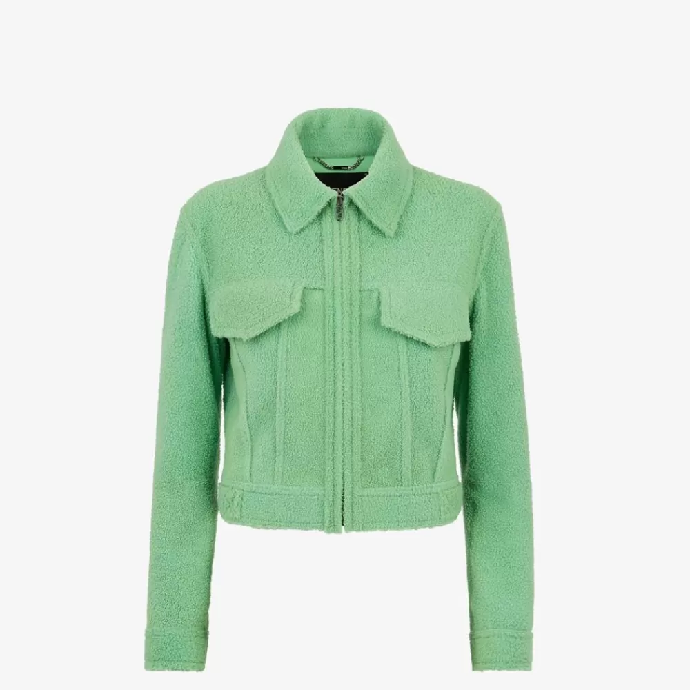 Fendi Mantel Und Oberbekleidung<Jacke Aus Shearling In Grun