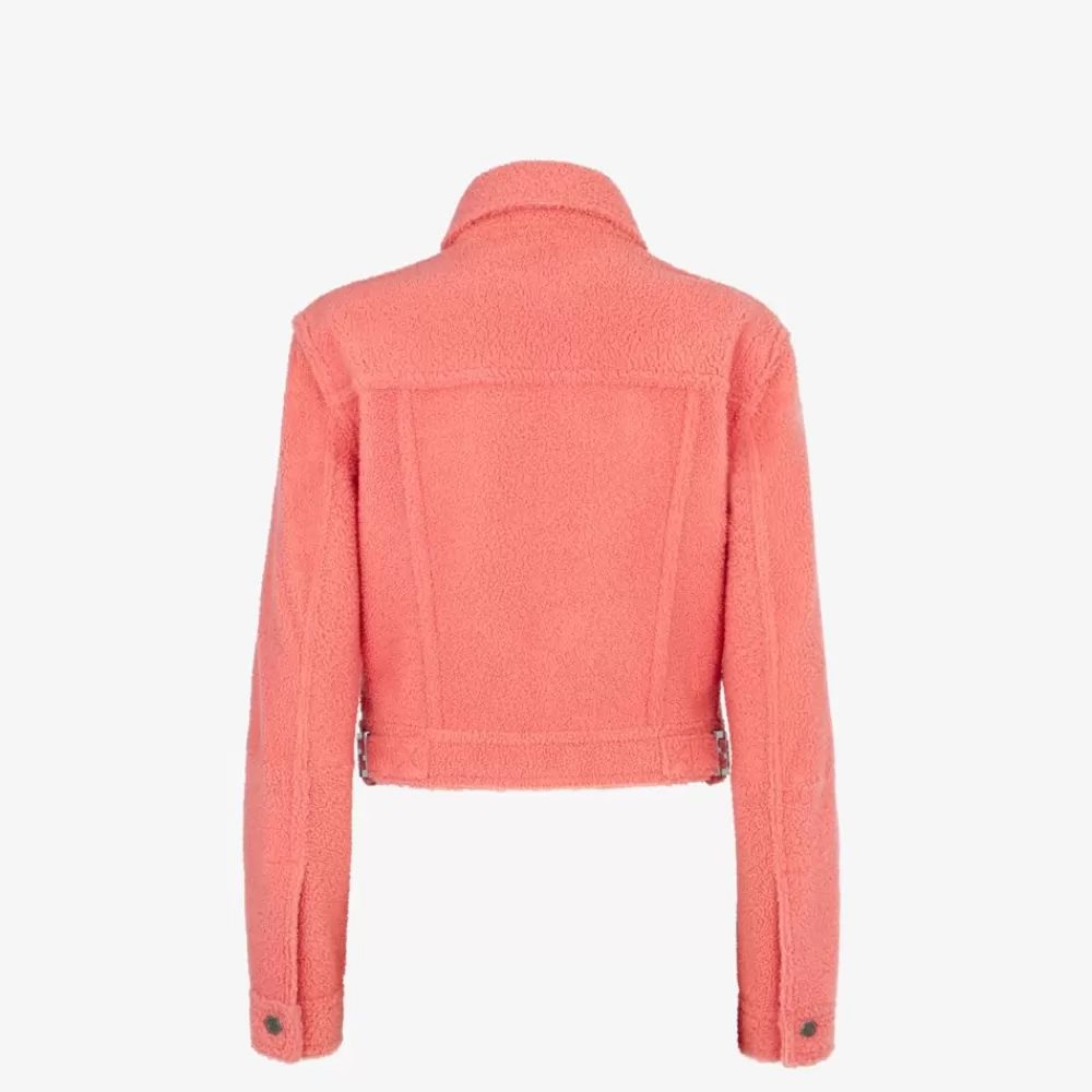 Fendi Mantel Und Oberbekleidung<Jacke Aus Shearling In Rosa
